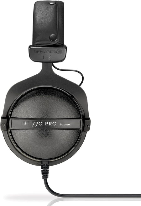 DT 770 PRO 80 Ohm Over-Ear Studio Headphones in Gray. Enclosed Design, Wired for Professional Recording and Monitoring