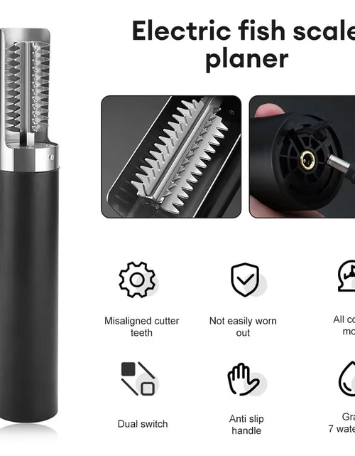 Load image into Gallery viewer, Electric Fish Scaler Remover - Rechargeable Seafood Cleaner &amp; Scraper for Effortless Kitchen
