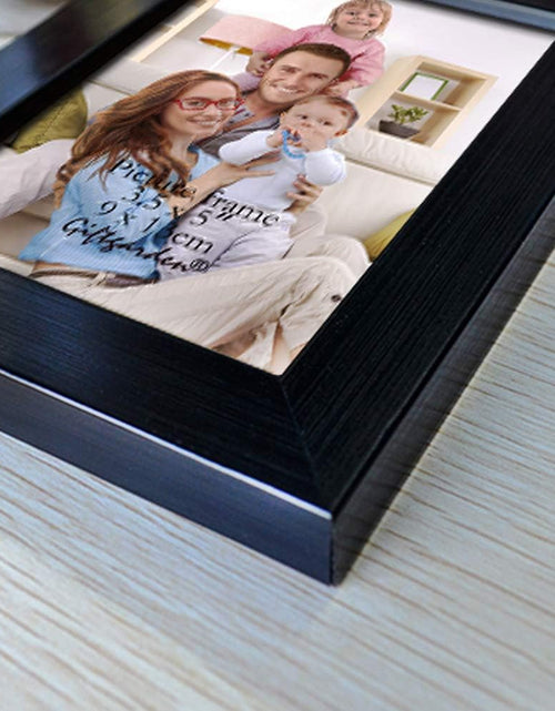 Load image into Gallery viewer, 12 Pack 3.5X5 Black Picture Frame Bulk Set for Desktop Display or Wall Mounting
