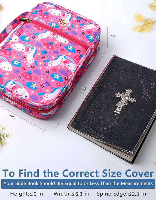 Load image into Gallery viewer, Bible Cover for Women,Bible Cases,Book Cover,Bible Bags Floral Pattern with Handle Fits for Standard Size Bible
