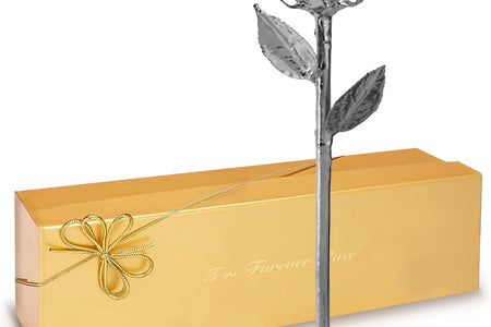 Real Platinum Rose, Genuine One of a Kind Rose Hand Dipped in Platinum to Last a Lifetime