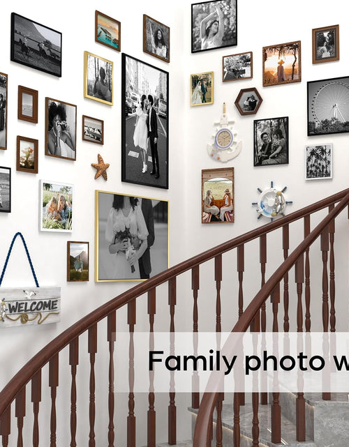 Load image into Gallery viewer, 12 Pack 3.5X5 Black Picture Frame Bulk Set for Desktop Display or Wall Mounting
